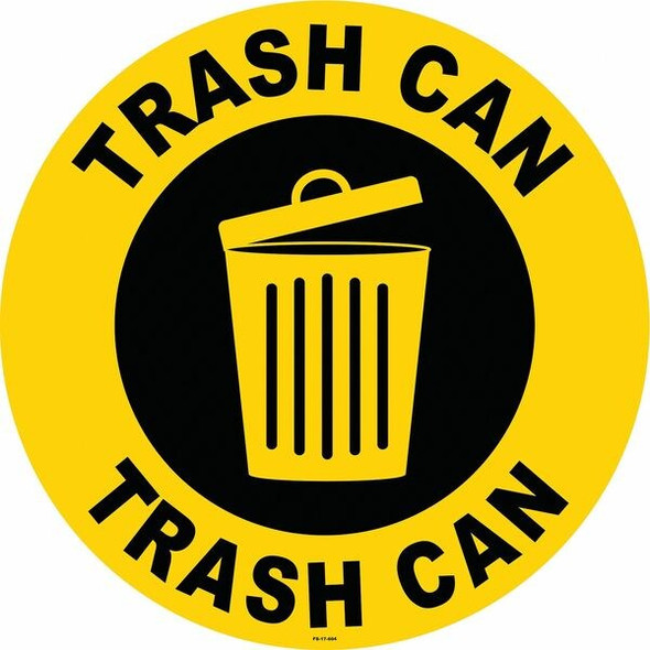 Floor Sign, 17 in H, 17 in W, Vinyl, Circle, English, FS-17-604