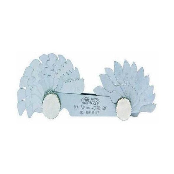 Insize Screw Pitch Gage,Thread Angle 60 degrees 4820-124