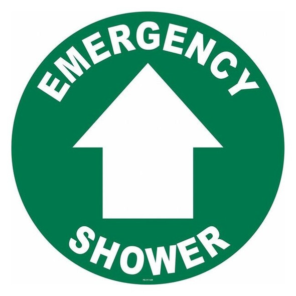 Floor Sign, 17 in H, 17 in W, Vinyl, Circle, English, FS-17-125