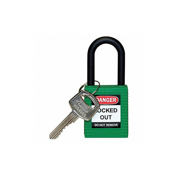 Brady Lockout Padlock,KD,Green,1-3/4"H 123326 Brady Lockout Padlock,KD,Green,1-3/4"H 123326