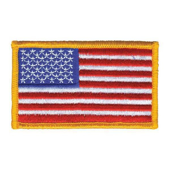 Heros Pride Embroidered Patch,U.S. Flag,Dark Gold 0003HP