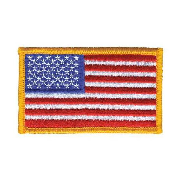 Heros Pride Embroidered Patch,U.S. Flag,Dark Gold 0003HP