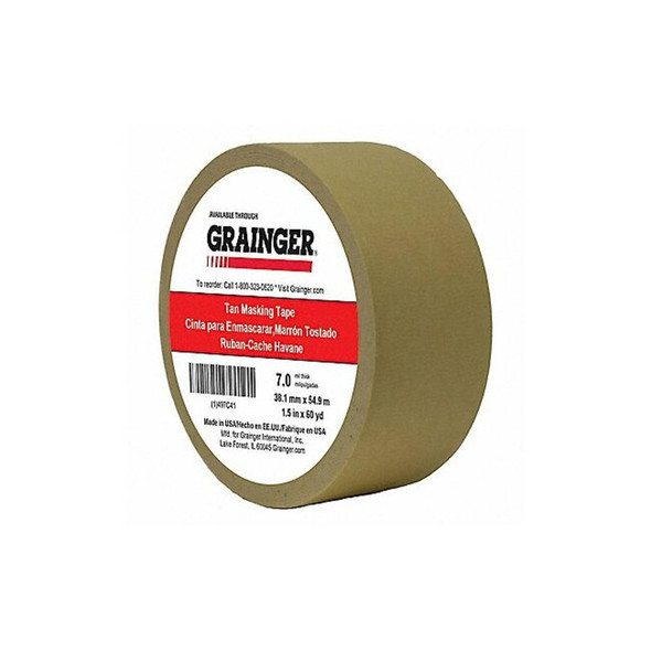 Manufacturer Varies Masking Tape,1 1/2" W,60 yd L,Tan TC450-1.5" X 60YD Manufacturer Varies Masking Tape,1 1/2" W,60 yd L,Tan TC450-1.5" X 60YD