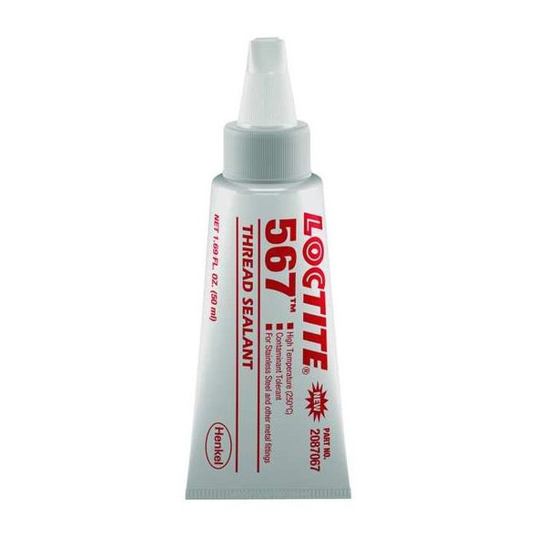 Loctite Pipe Thread Sealant 1.7 fl oz, Tube, 567, Off-White, Paste 2087067