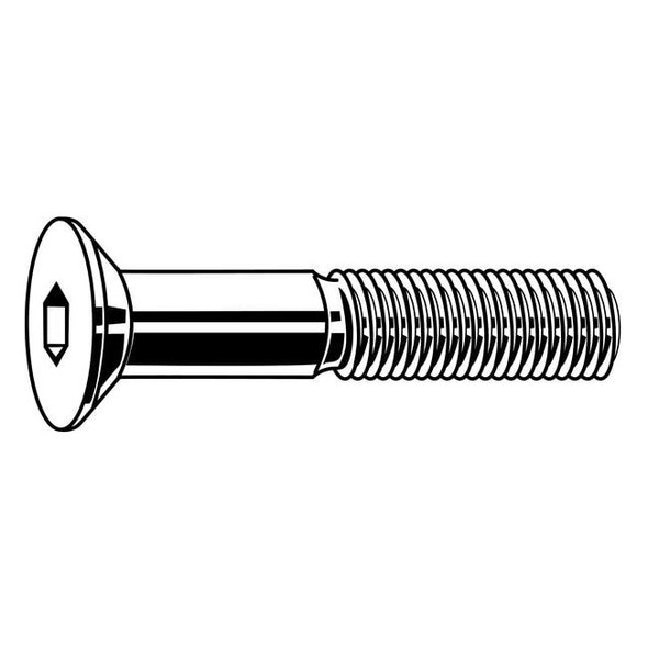 #4-40 Socket Head Cap Screw, Flat, Black Oxide Steel, 1 in Length, 100 PK