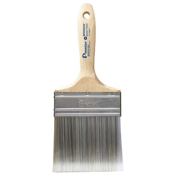 Premier 4" Wall Soft, Polyester Bristle, Paint Brush, Hardwood Handle 17315