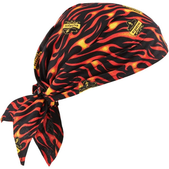 Ergodyne Dew Rag,Orange-Red,Flames 6710