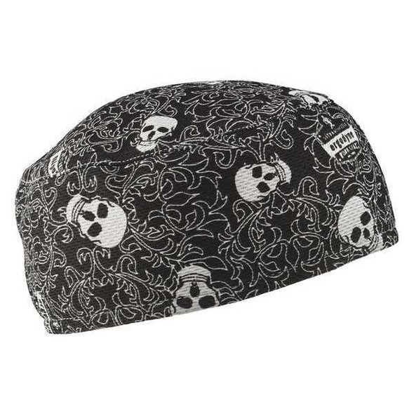 Ergodyne Skull Cap,Black/White,Skulls 6630
