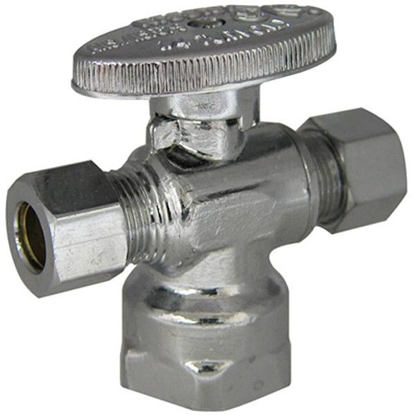 Kissler Water Supply Stop,Brass,1/4-Turn,1/2" AB88-9305 Kissler Water Supply Stop,Brass,1/4-Turn,1/2" AB88-9305