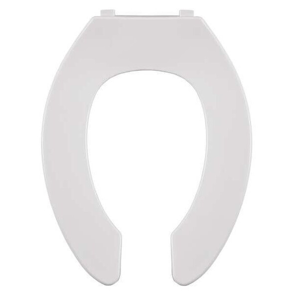 Toilet Seat Without Cover, Self-Sustaining Check Hinge, Elongated, White