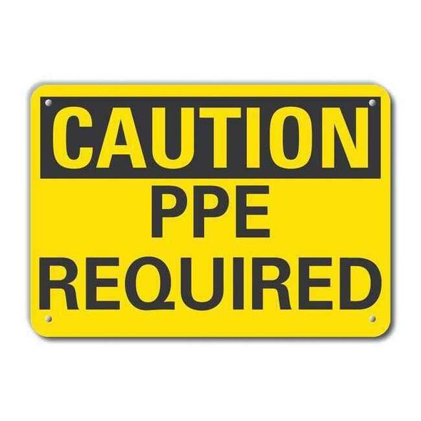 Lyle Caution Sign,10" W,7" H,0.055" Thick, LCU3-0217-NP_10x7 LCU3-0217-NP_10x7