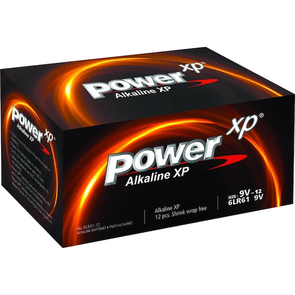 Power Xp Power XP Alkaline Battery, 9V 9V DC 12 PK PH-9V-XP