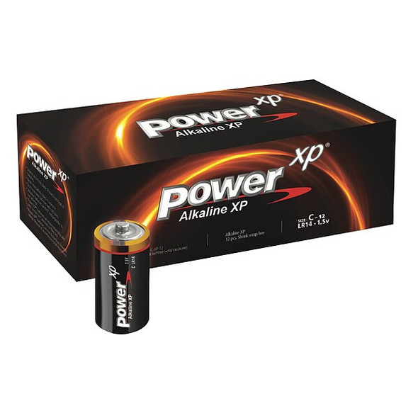 Power Xp Power XP Alkaline Battery, C 1.5V DC 12 PK PH-C-XP