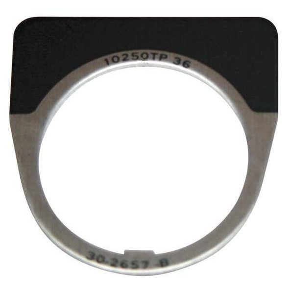 Eaton Cutler-Hammer Blank Legend Plate,Half Round,Black 10250TM36