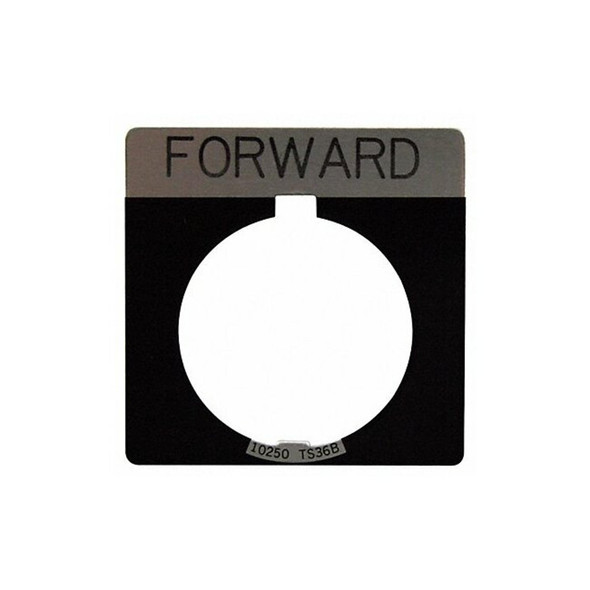 Eaton Cutler-Hammer Legend Plate, Square, Forward, Black 10250TS15