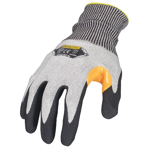 Ironclad Performance Wear Knit Gloves, Cut Level A4 ,Dipped ,Foam Nitrile ,Sandy ,L 1 PR SKC4FN-04-L