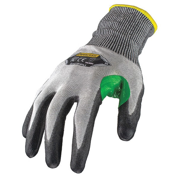 Knit Gloves, Cut Level A2 ,Dipped ,Polyurethane ,Smooth ,L 1 PR
