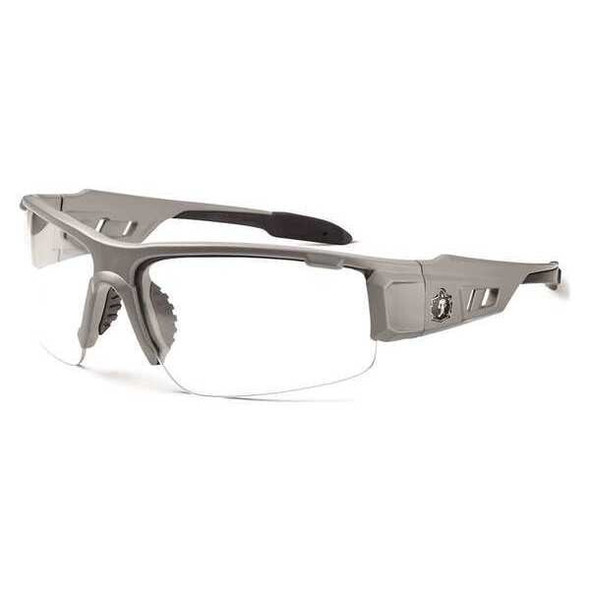 DAGR-AF, Safety Glasses, Anti-Fog, Clear Lens, Matte Gray Frame, Half-Frame