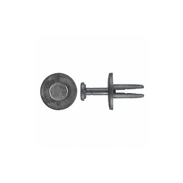 Push-In Rivet, Dome Head, 1/4 in Dia., 9/16 in L, Nylon Body, 50 PK