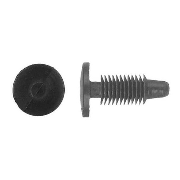 Push-In Rivet, Dome Head, 1/4 in Dia., 23/32 in L, Nylon Body, 50 PK