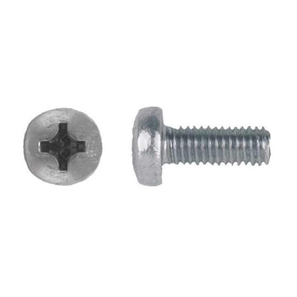 M6-1.00 x 12 mm Phillips Pan Machine Screw, Zinc Plated Steel, 50 PK