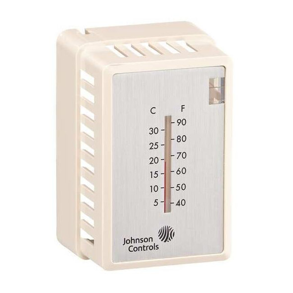 Johnson Controls Tstat Cover,Plastic,Vert,W/Thermometer T-4000-2146