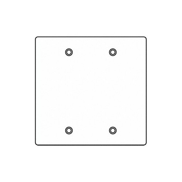 Hubbell Killark Weatherproof Cover, 2 Gang, Aluminum, Blank Cover Type 2FB