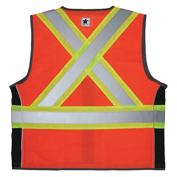 Mcr Safety High Visibility Vest,XL Size,Unisex SURVCS2OXL