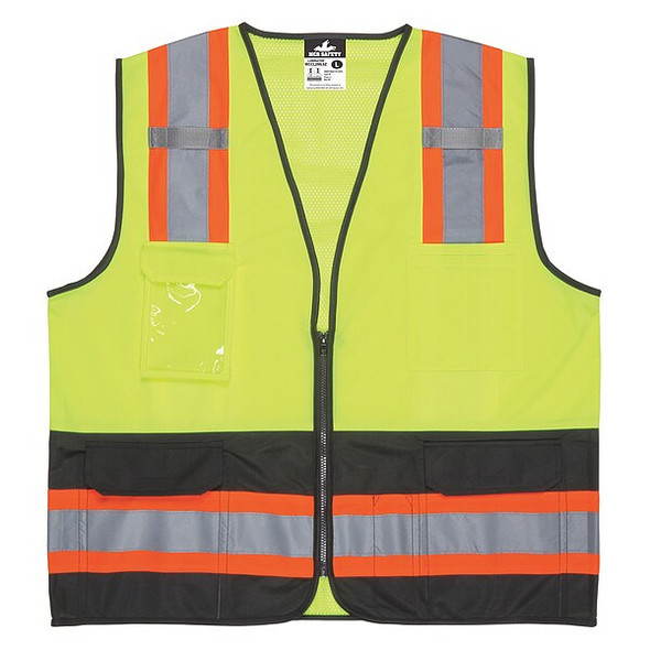 Mcr Safety High Visibility Vest,2XL Size,Unisex WCCL2MLSZX2