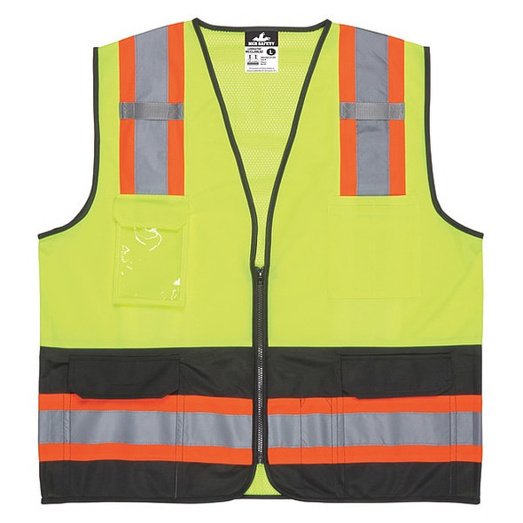 Mcr Safety High Visibility Vest,4XL Size,Unisex WCCL2MLSZX4