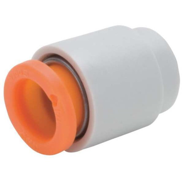 Smc Push-Fit Fitting Cap, Tube, 6mm Tube OD, Plastic KQ2C06-00A