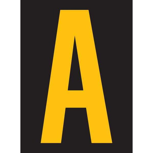 Stranco LetterLabel,Vinyl,2-7/8inH,1-3/4inW,PK25 RUM200-A-YB