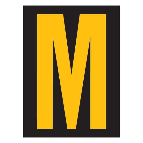 Stranco LetterLabel,Vinyl,2-7/8inH,1-3/4inW,PK25 RUM200-M-YB