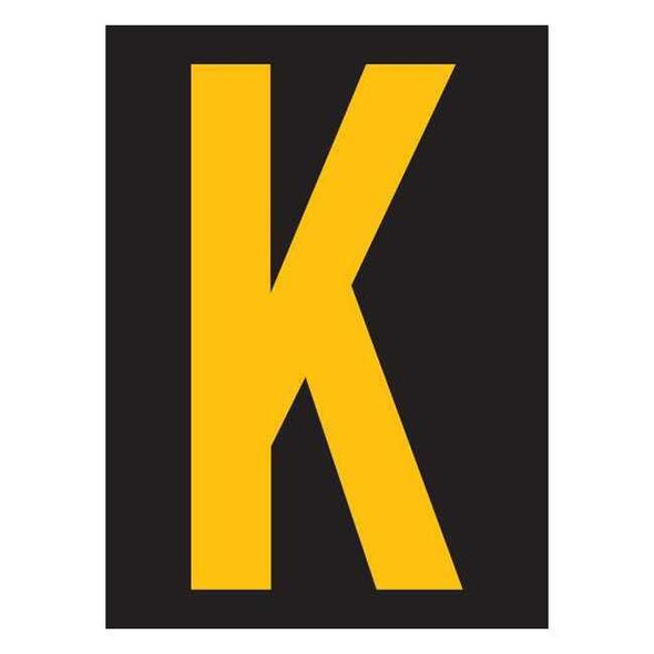 Stranco LetterLabel,Vinyl,2-7/8inH,1-3/4inW,PK25 RUM200-K-YB