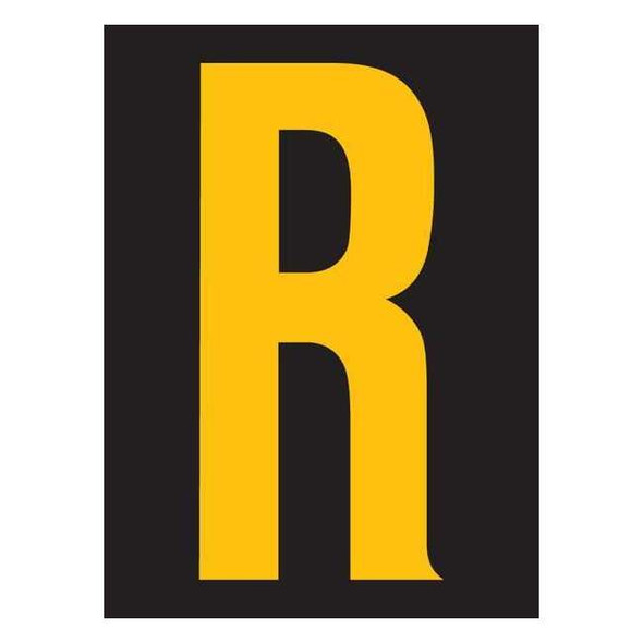 Stranco LetterLabel,Vinyl,2-7/8inH,1-3/4inW,PK25 RUM200-R-YB