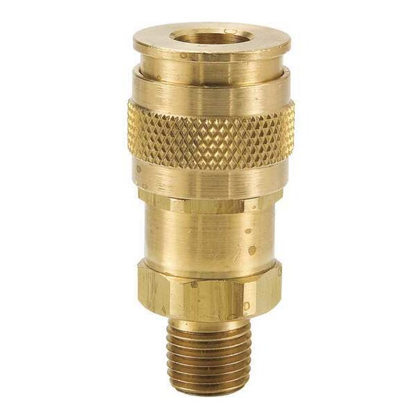 Parker Coupler Body,Brass,MNPT,3/8 In. Pipe UC-251-6MP