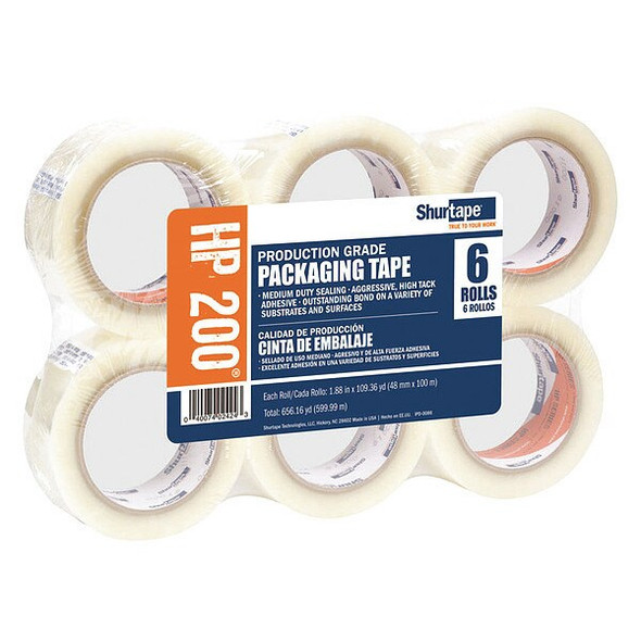 Shurtape Packaging Tape,100m L,4-25/64" dia.,PK6 104483