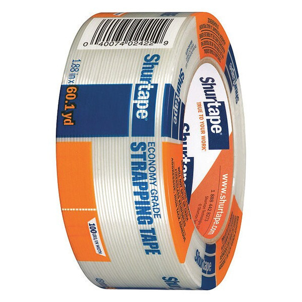 Shurtape Packaging Tape,48mm W,Clear,4-47/64" dia 104478