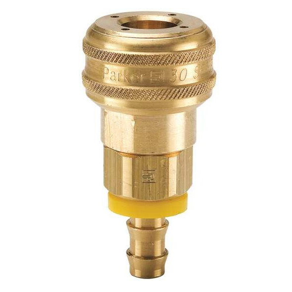 Parker Coupler Body,Brass,Push On,50 cfm B34-5BPN