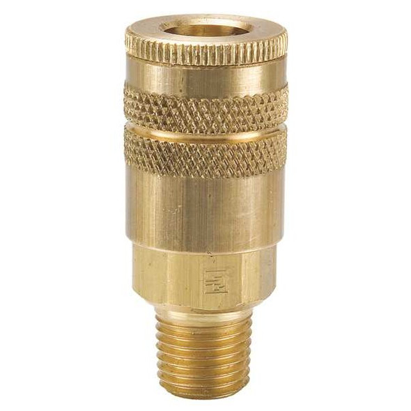 Parker Coupler Body,Brass,MNPT,3/8 In. Pipe B24