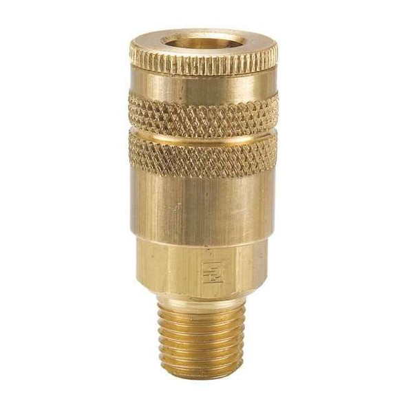 Parker Coupler Body,Brass,MNPT,3/8 In. Pipe B24