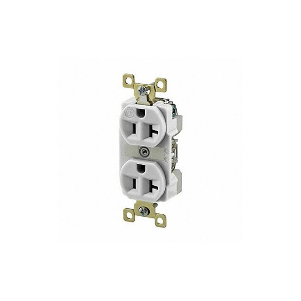 Bryant Receptacle,White,20A,Duplex Receptacles BRY5362W Bryant Receptacle,White,20A,Duplex Receptacles BRY5362W