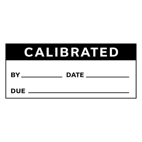 Stranco Calibration Label, ENG, Black/White, PK350, TC1-10602 TC1-10602