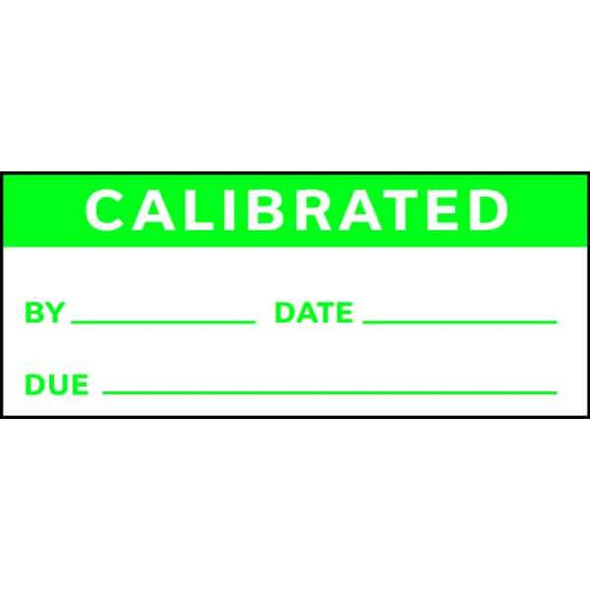 Stranco Calibration Label, ENG, Green/White, PK225, TC3-21003 TC3-21003