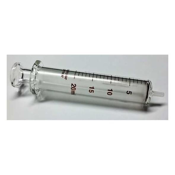 Fortuna Reusable Glass Syringe,Glass Luer,20 mL 7.102-41