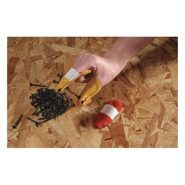 Karewear Finger Guards, Split Leather, Beige, M, 10 PK TX 7009 PK M