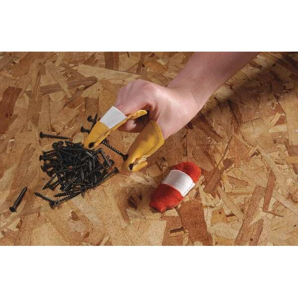 Karewear Finger Guards, Split Leather, Beige, L, 10 PK TX 7009 PK L