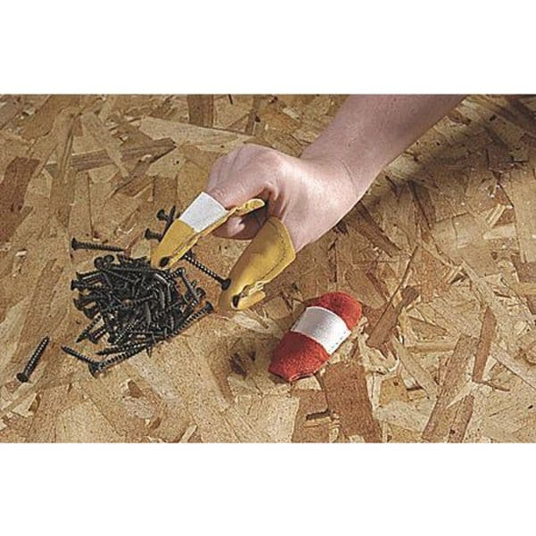 Karewear Finger Guards, Grain Leather, Beige, L, 10 PK TX 7008 PK L