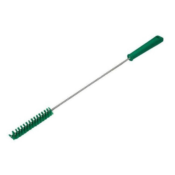 1 in W Tube and Valve Brush, Medium, 14 in L Handle, 5 57/64 in L Brush, Green