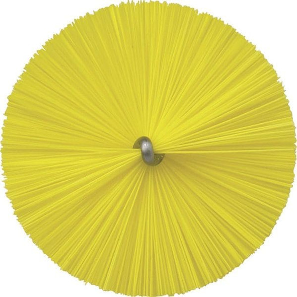 Vikan 2 5/8 in W Tube and Valve Brush, Medium, 13 1/2 in L Handle, 5 51/64 in L Brush, Yellow 53706